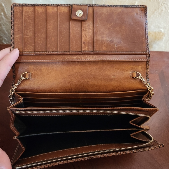 Gucci Python Wallet on a Chain Clutch Bag - Picture 9 of 9